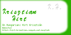 krisztian hirt business card